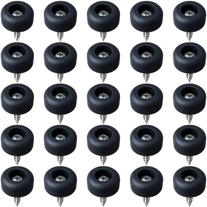 Gluposti 25 Cutting Board Feet with Stainless Screws, 1/2" Soft Non-Slip Rubber Bumpers for Cutting Boards & Electronics - Image 1